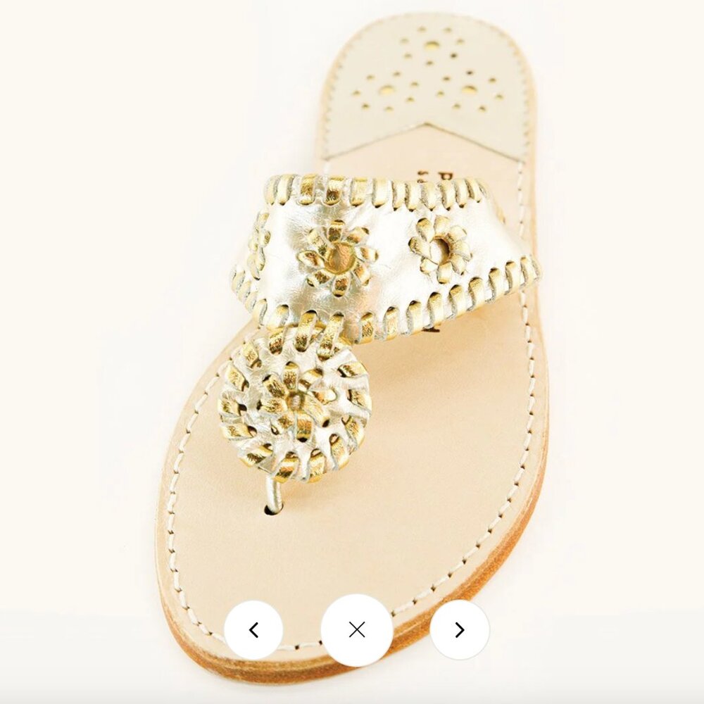 Palm Beach Sandals Platinum Gold